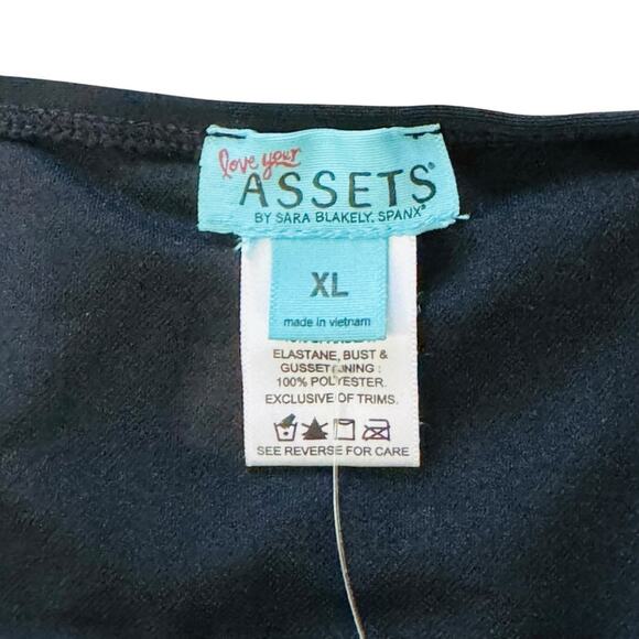 NWT Assets by Spank Swim Bikini Bottom Brief Jet Black Size XL - Picture 3 of 5